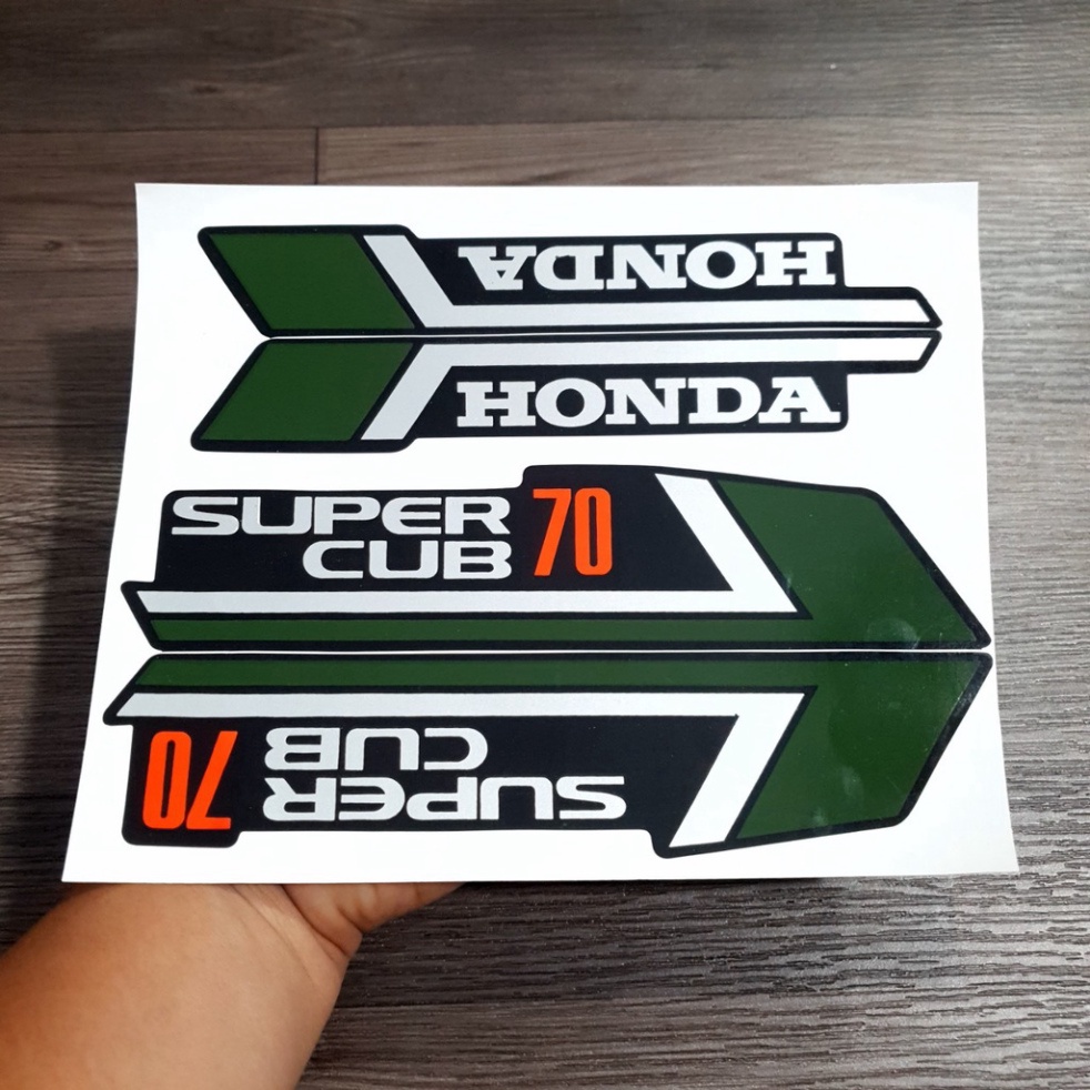 Tem Xe Máy 3 Lớp Chống Nước Như Tem Zin Dán Cho Cub 50, 70