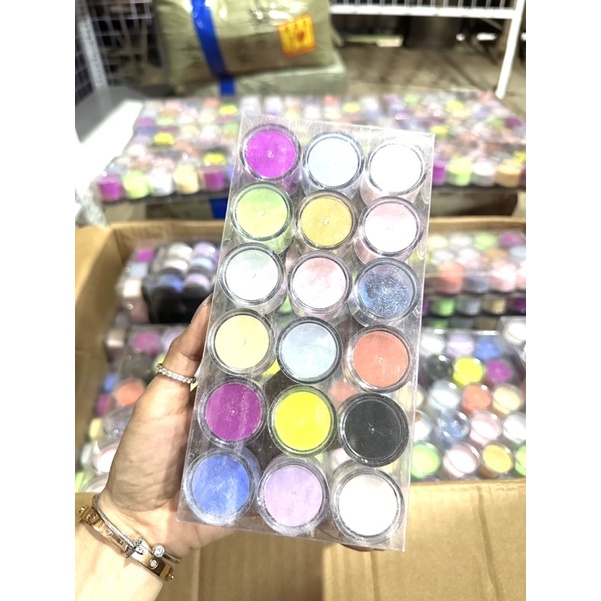 Set 18 màu bột đắp 3in1 hủ 10g