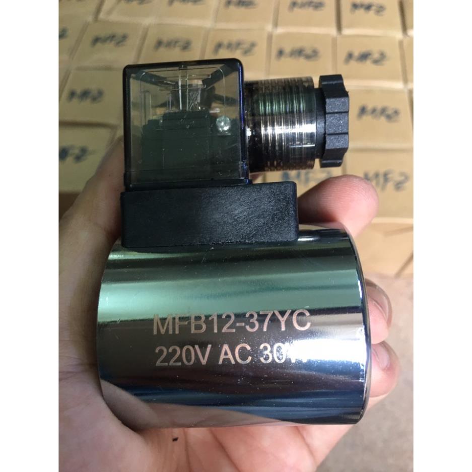 Coil điện MFB12-37YC (lỗ 23x51mm) điện 220VAC cuộn điện van thủy lực size 01