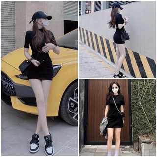 Váy basic ôm body cộc tay tôn dáng chuẩn❣️đầm body siêu hack dáng