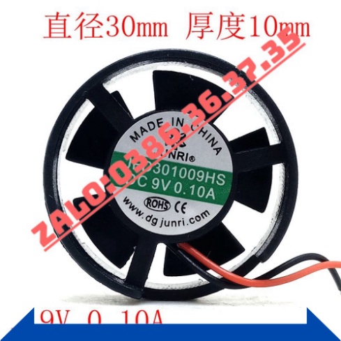 Quạt Tản Nhiệt 3cm 3010 9V Hình Tròn Bằng Thủy Lực Không Có Đèn LED + Giá Đỡ Treo Cho Xe Hơi 3010