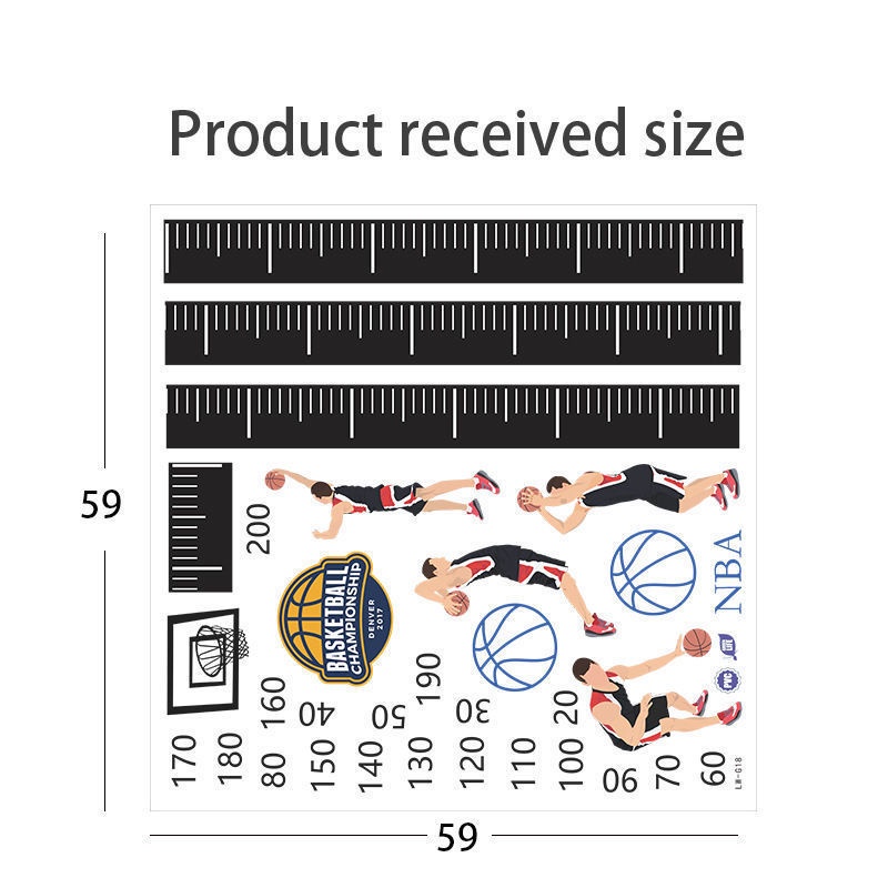 Miếng Dán Tường Hình Thước Đo Chiều Cao 5.6M 2m Độc Đáo Trang Trí Phòng Khách / Phòng Ngủ