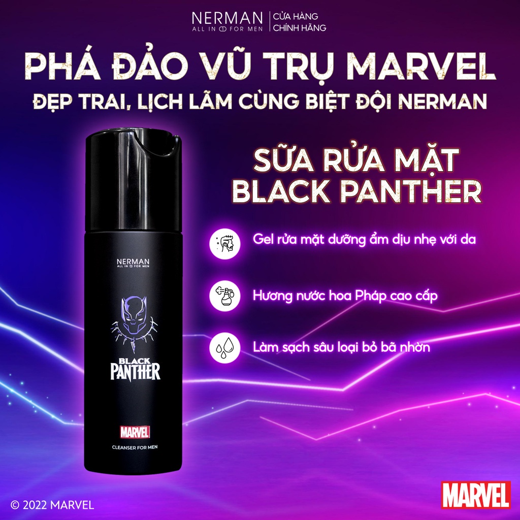 Combo Marvel Collection Nerman 2 -Sữa tắm gội 2 in 1 350g & Body lotion 180g & Sữa rửa mặt 100g