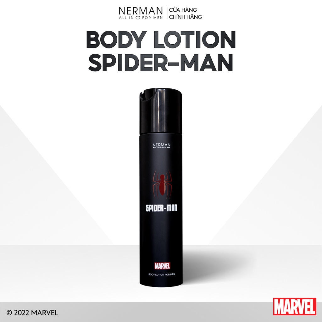 Body lotion Spider Man Marvel Collection Nerman dưỡng thể, dưỡng ẩm cho nam hương nước hoa 180g