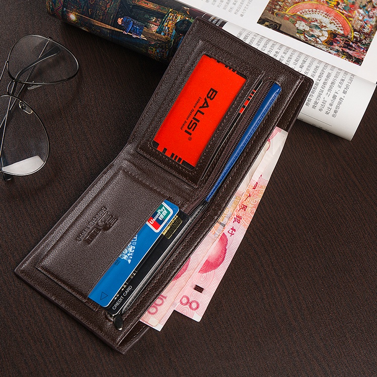 Ví Da Ngắn Nhiều Ngăn Thời Trang Cho Nam