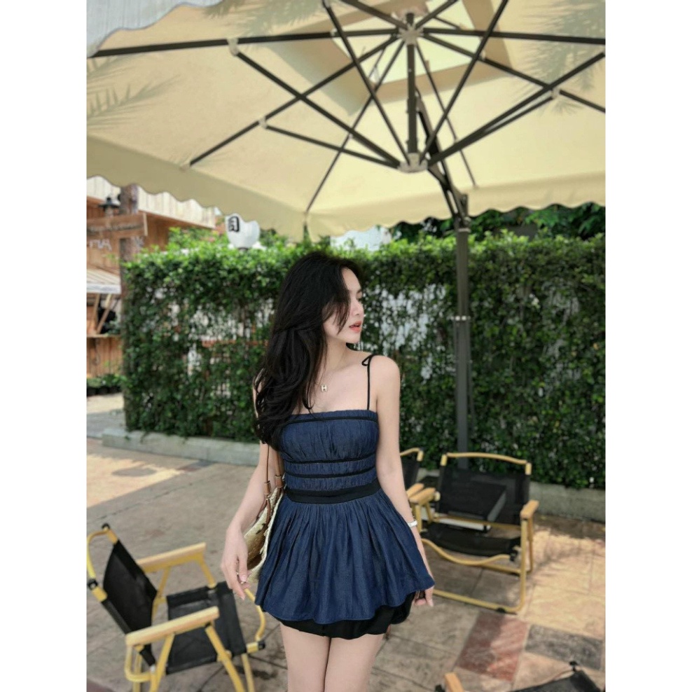 Aó Hai Dây Jean Bo Chun Siêu Xinh CC130 TAT (HỎA TÔC)