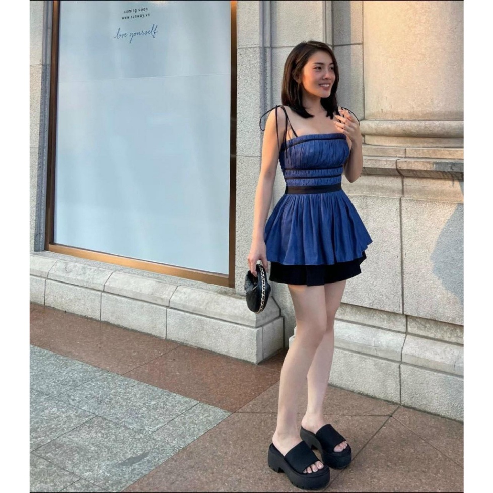 Aó Hai Dây Jean Bo Chun Siêu Xinh CC130 TAT (HỎA TÔC)