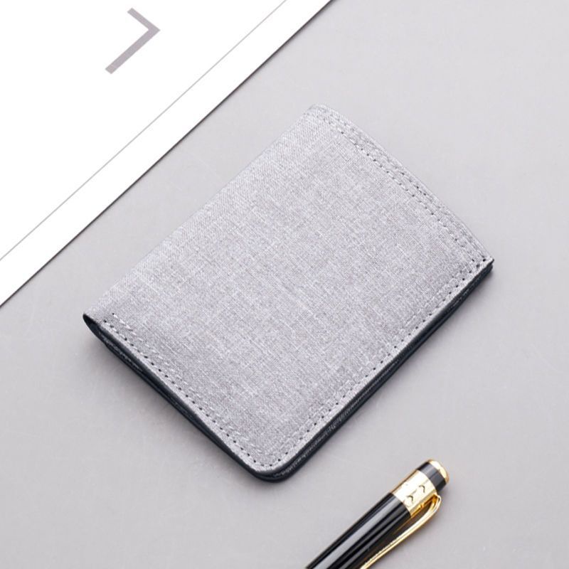 Ví Dài Đựng Thẻ Nhiều Ngăn Bằng Vải Bạt Siêu Mỏng Phong Cách Hàn Quốc Thời Trang Mới 2023 Dành Cho Bạn Nam Sinh