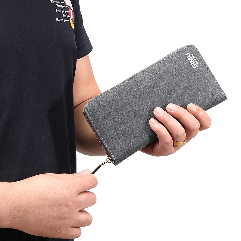 Ví Da Cầm Tay Dáng Dài Đa Năng Phong Cách Hàn Quốc Thời Trang Cho Nam