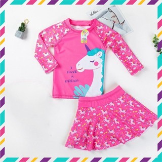 Váy bơi bé gái cao cấp chống nắng UPF 50+ Đồ bơi, quần áo bơi trẻ em 2 lớp size đại 10-39kg