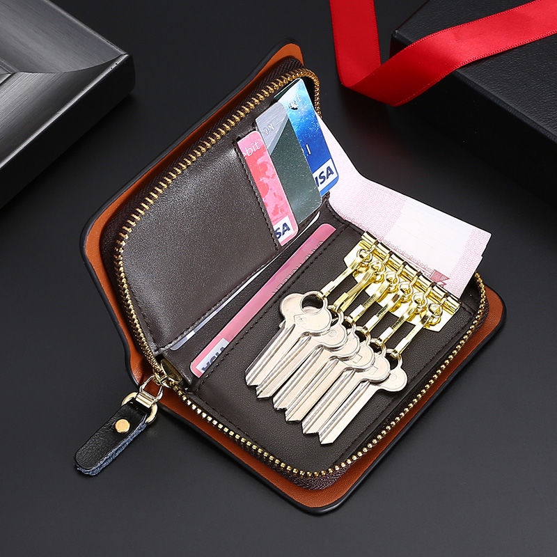 Ví Da Đựng Chìa Khóa Đa Năng Phong Cách Hàn Quốc Cho Nam