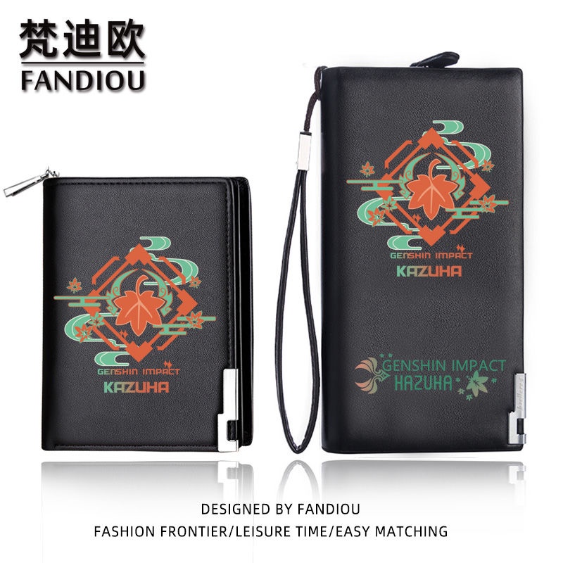 Ví Da PU Dáng Dài Có Khóa Kéo Inazuma Castle Kaedehara Manyo Hai Chiều Cho Nam Và Nữ