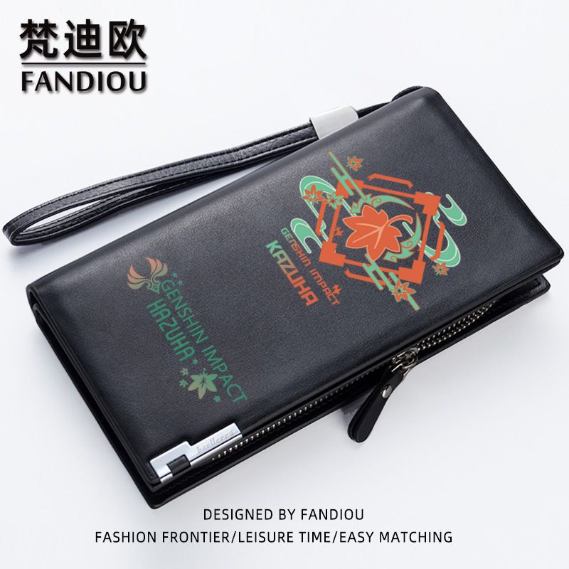 Ví Da PU Dáng Dài Có Khóa Kéo Inazuma Castle Kaedehara Manyo Hai Chiều Cho Nam Và Nữ