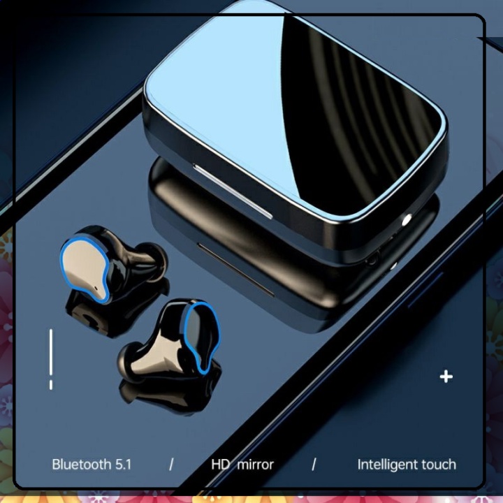 ✡️ Tai nghe bluetooth V5.1 cao cấp M9 cảm ứng, hỗ trợ đàm thoại, nghe nhạc, siêu nhỏ, màn hình led, pin trâu