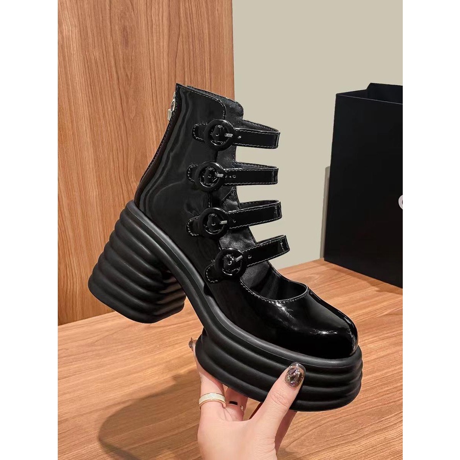 Giày Cao Gót Thoáng Khí Phong Cách Anh Quốc Thời Trang Xuân Hè Mới 2023