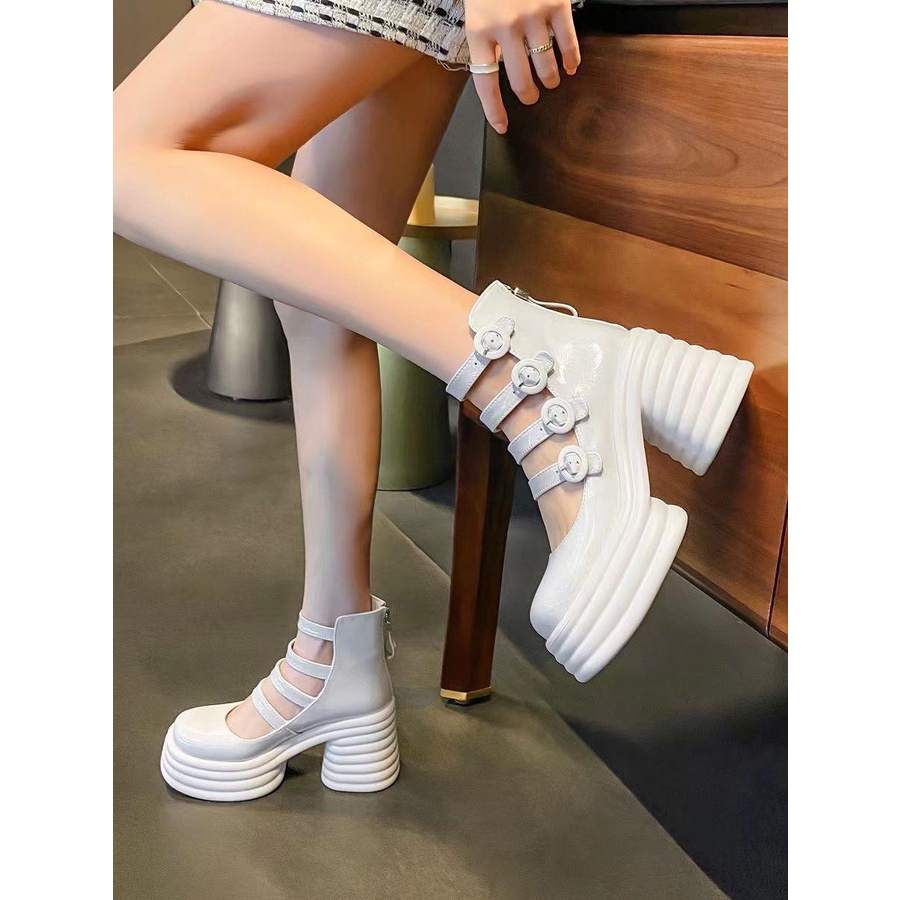 Giày Cao Gót Thoáng Khí Phong Cách Anh Quốc Thời Trang Xuân Hè Mới 2023