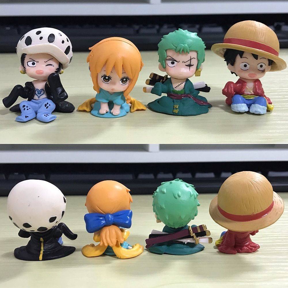 One Piece Q version figure Luffy Solon Rona beauty doll complete set model gacha blind box car ornament gift
