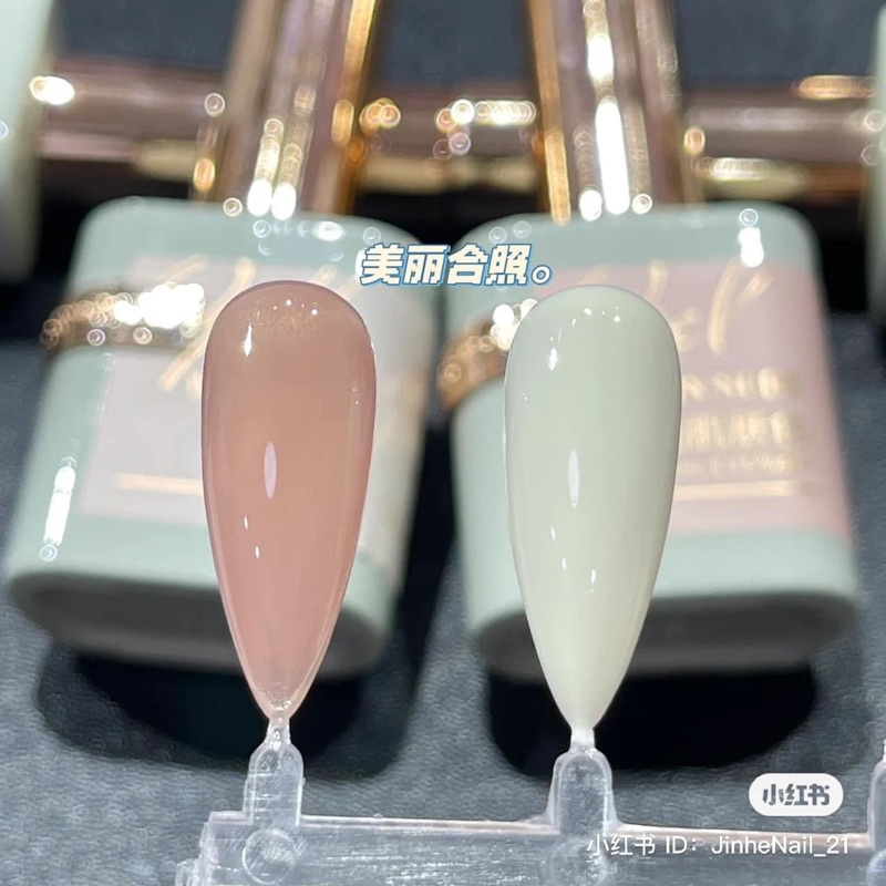 Sơn gel thạch hồng Ouboli Skin Nude chất sơn bao đặc, mướt mịn