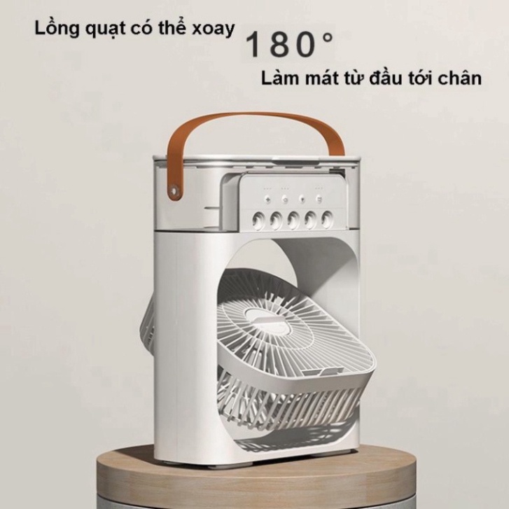 Quạt Đá Điều Hòa Hơi Nước Mini Để Bàn - Quạt Điều Hòa Mini Có Khay Chứa Đá - VB