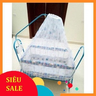 Nôi điện 2 tầng quang hưng cho bé- vừa làm nôi- võng- cũi | nôi võng tự đưa cho 2 bé