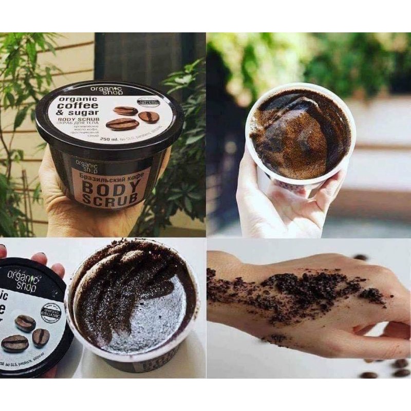 Tẩy tế bào chết toàn thân Organic Shop Organic Coffee &amp; Sugar Body Scrub