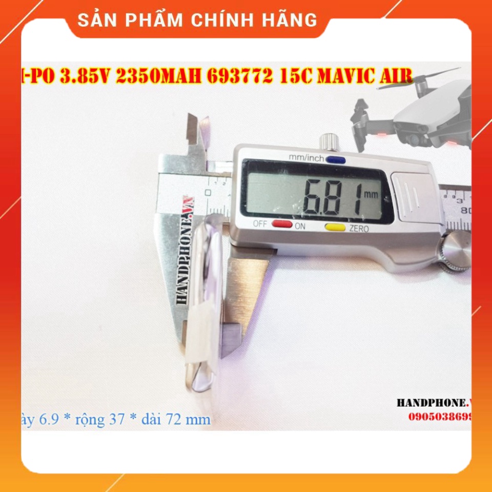 Pin Li-Po 3.85V 693772 2350mAh Dòng xả cao 15C  thay thế cho DJI Mavic AIR Flycam-máy bay điều khiển