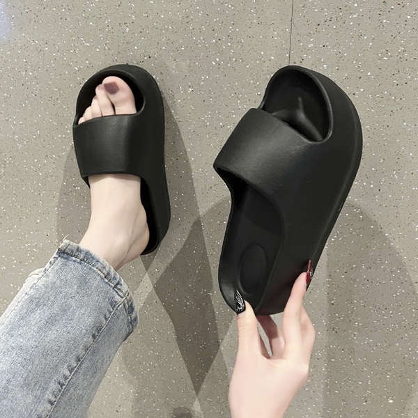 Dép lê đế dày giày tăng chiều cao mùa hè đi bên ngoài nữ giày đi biển