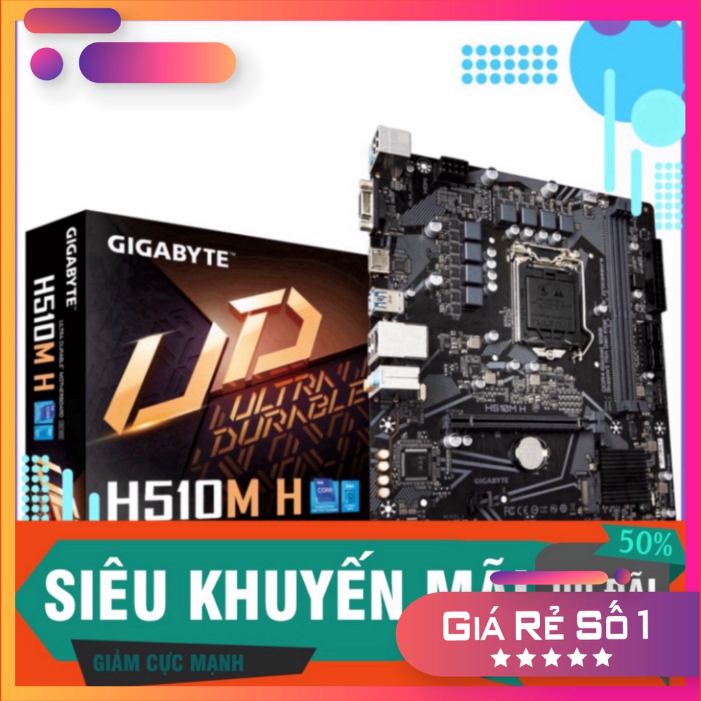 KHUYỄN MÃI Main Gigabyte H510M H (Socket 1200, HDMI+VGA DDR4 M2) - Chính hãng Viễn Sơn Phân Phối . .0