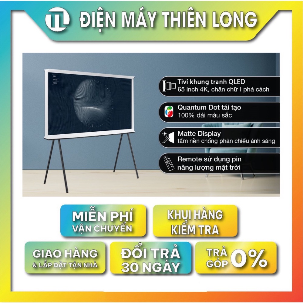 QA65LS01BA Smart Tivi Có Chân The Serif QLED Samsung 4K 65 inch QA65LS01B | BigBuy360 - bigbuy360.vn