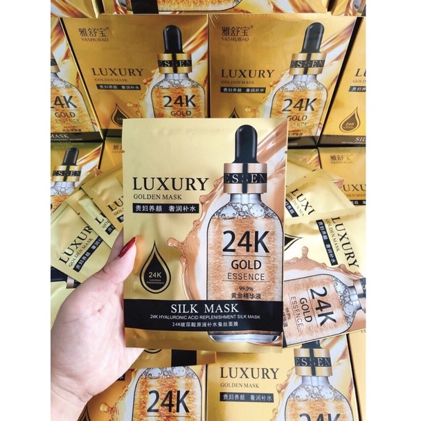 Hộp 10 miếng mặt nạ vang 24k luxury