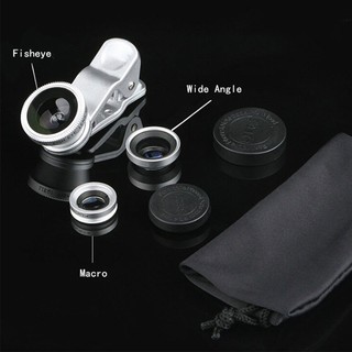3In1 Mobile Phone Fish Eye+Wide Angle+Macro Camera Lens For Universal Cell Phone