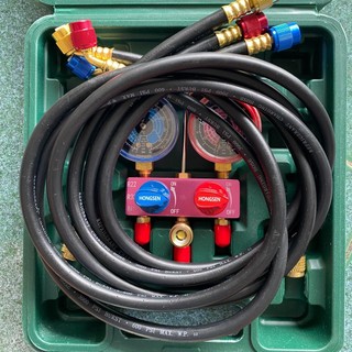 Bộ đồng hồ gas đôi hong sen kèm 3 sợi dây gas 22 dài 1.25m