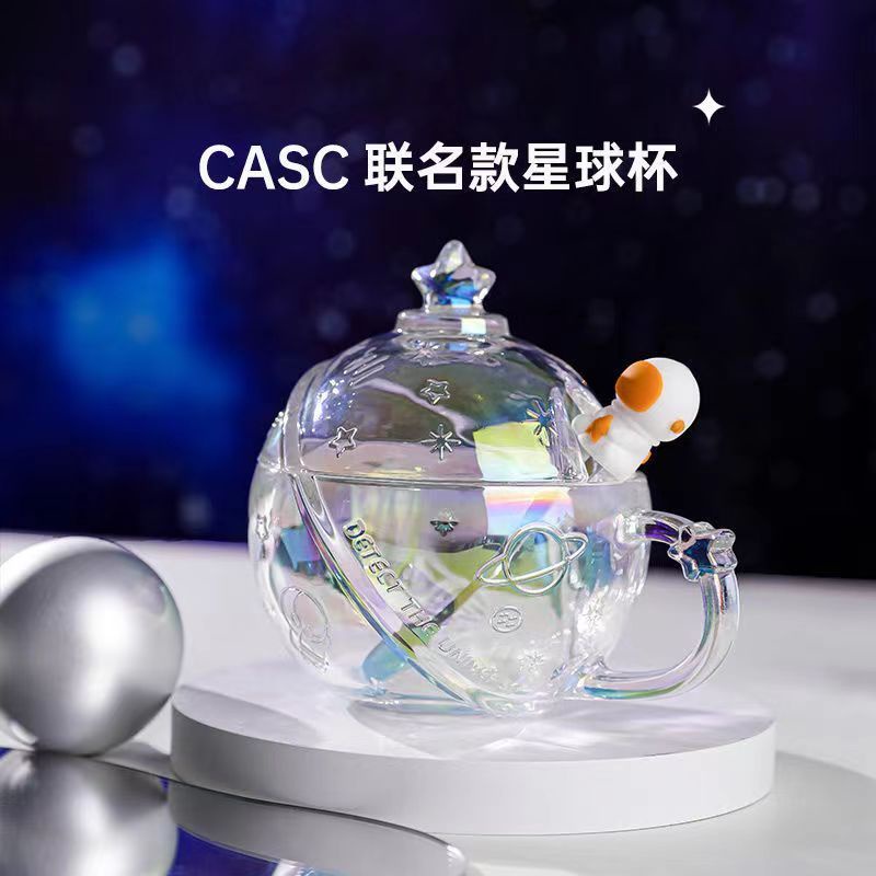 Ly Thủy Tinh Uống Sữa In Hình Hành Tinh Dễ Thương Dùng Làm Quà Tặ