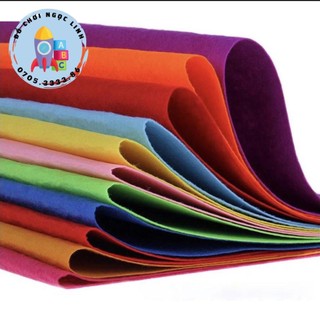 Vải dạ cứng mầm non 45*45 - Vải nỉ cứng làm đồ treo nôi, handmade