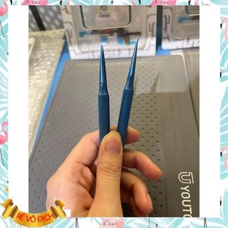Panh nhíp gắp linh kiện titan ruiqi xanh đậm. bh trọn đời sản phẩm