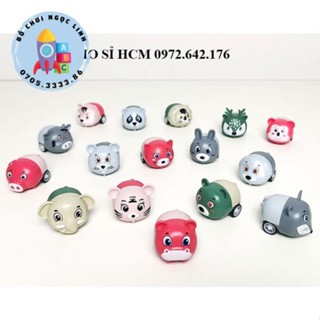 Đồ chơi trẻ em xe chạy đà mini hình thú, có các con thú quen thuộc cho bé chơi.