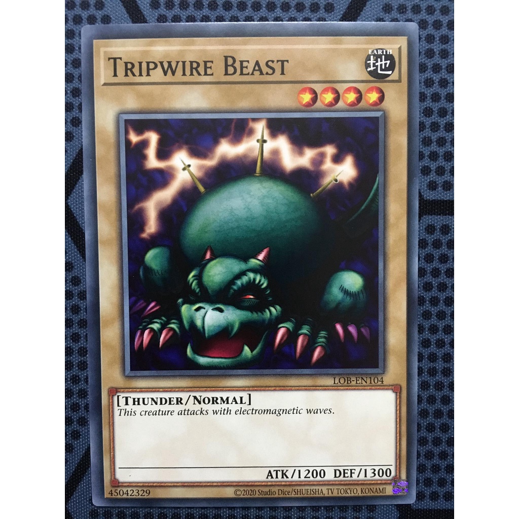 Bài yugioh thời đầu duel monster - Tripwire Beast - LOB-EN104 - Common Unlimited (25th Reprint)