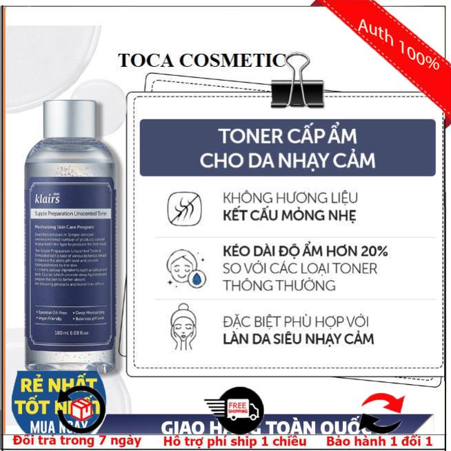 Toner Klairs - nước hoa hồng phục hồi làm dịu da Midnight Blue giảm sưng giảm mụn da trắng sáng 180ml