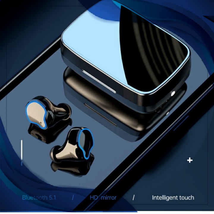 LINH KIỆN LAPTOP 🔘 Tai nghe bluetooth V5.1 cao cấp M9 cảm ứng, hỗ trợ đàm thoại, nghe nhạc, siêu nhỏ, màn hình led, pin