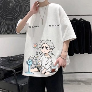 Áo thun nam, nữ tay lỡ unisex hình Anime, áo phông cotton form rộng oversize streetwear Phong cách Hàn Quốc T_STORE