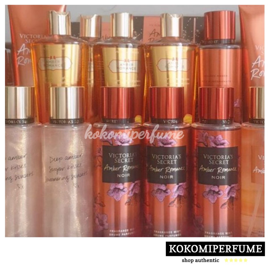 Xịt thơm nhũ Victoria's Secret Amber Romance Shimmer 250ml