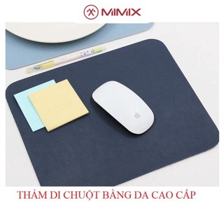 DIGIMIX Miếng lót chuột bằng da 2 mặt, Loại da chống nước màu tối sạch sẽ, sang trọng, tinh tế