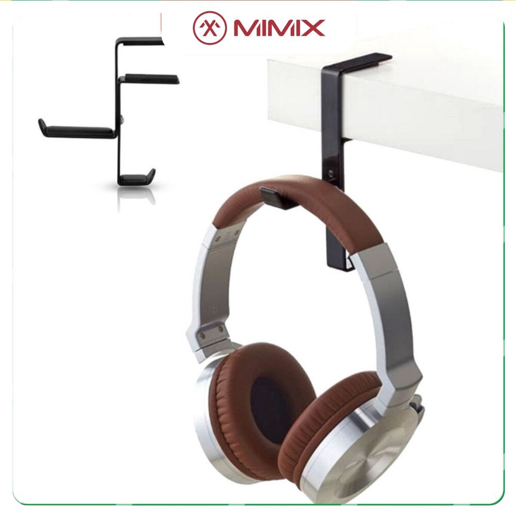 Giá đỡ tai nghe, móc treo cáp sạc kẹp dưới bàn tiện lợi tiết kiệm không gian DIGIMIX