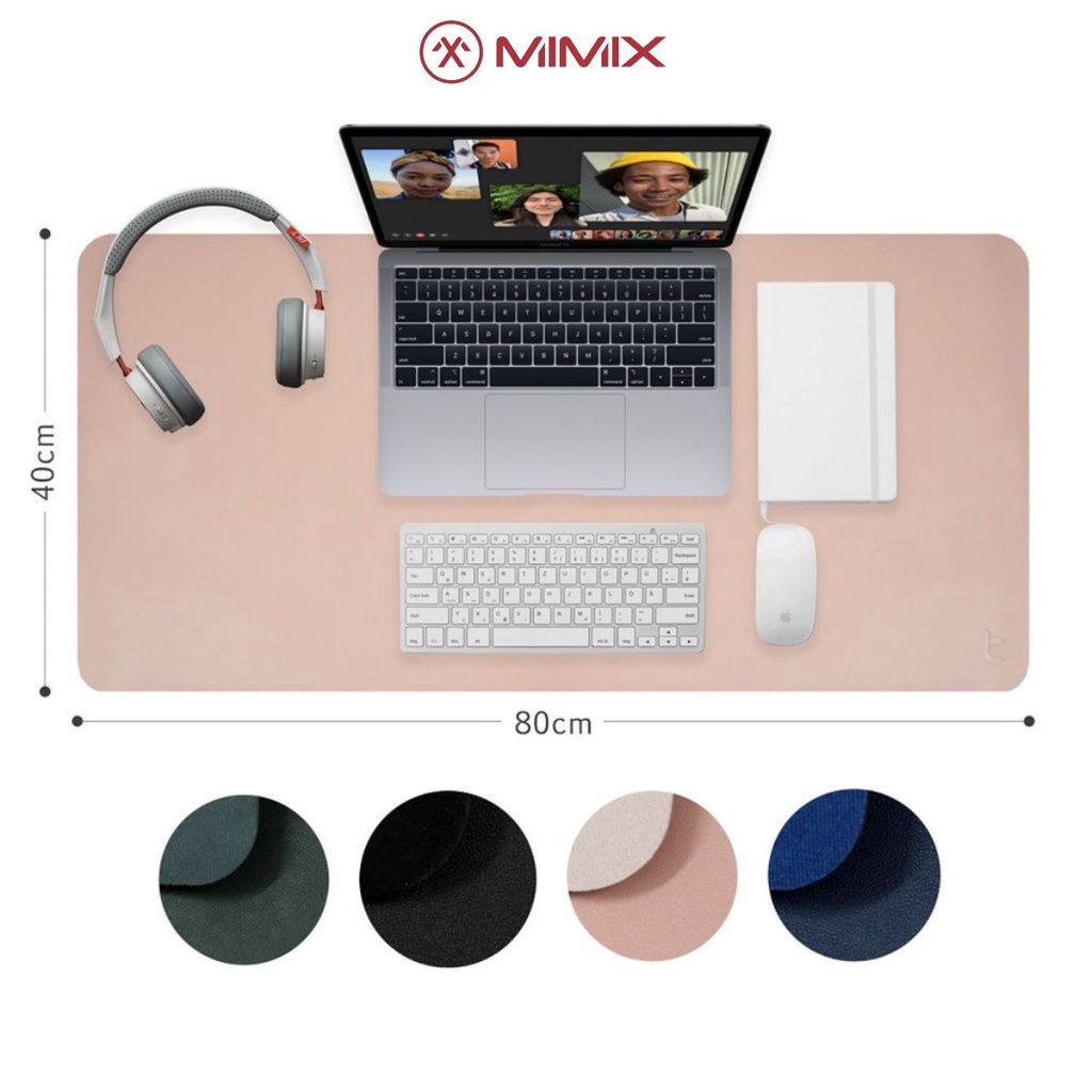 Miếng Da PU Trải Bàn Làm Việc DeskPad Cỡ Lớn 120x60, 120x50, 100x50, 80x40 Kiêm Tấm Lót Chuột Size Lớn DIGIMIX