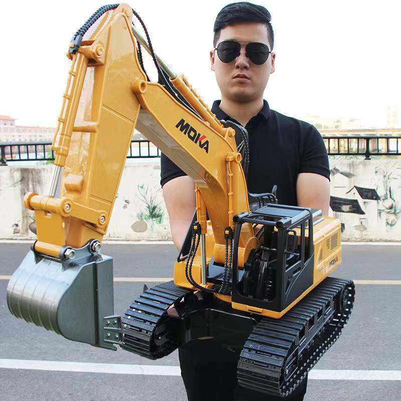 Phiên bản hợp kim máy xúc điều khiển từ xa đồ chơi trẻ em có thể sạc lại chống rơi