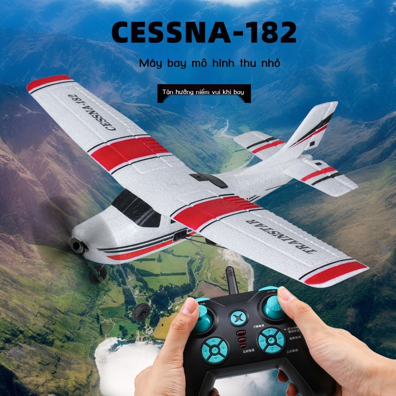Cessna 182 điều khiển từ xa mô hình máy bay Airbus điện đồ chơi trẻ em