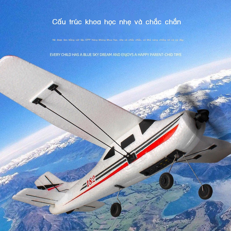 Cessna 182 điều khiển từ xa mô hình máy bay Airbus điện đồ chơi trẻ em