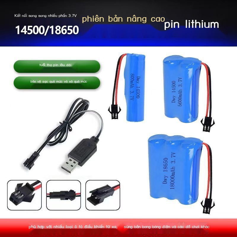 Pin lithium 14500 đồ chơi sạc 3.7V Bộ 69 lỗ 18650