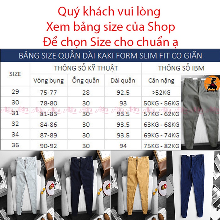 Quần kaki nam ống ôm, co giãn, thoải mái
