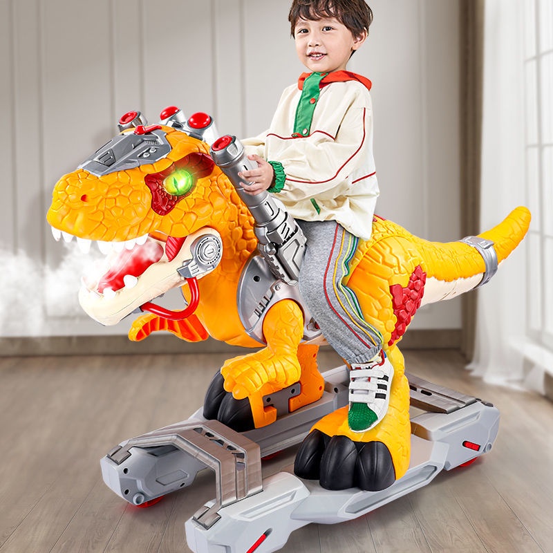 Đồ chơi khủng long đặc biệt dành cho trẻ em Xe ròng rọc tay ga Tyrannosaurus Rex 3 tuổi